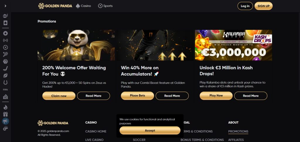 Explore Golden Panda Casino promotions