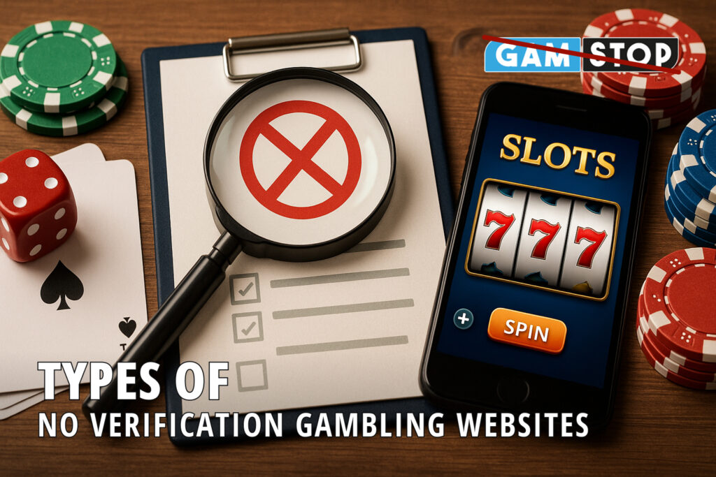 Discover types of no verification gambling websites