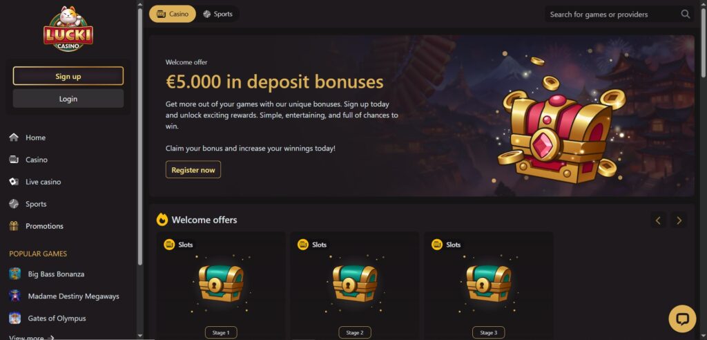 Lucki Casino Promotions Page