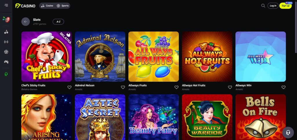Learn F7 Casino slots page