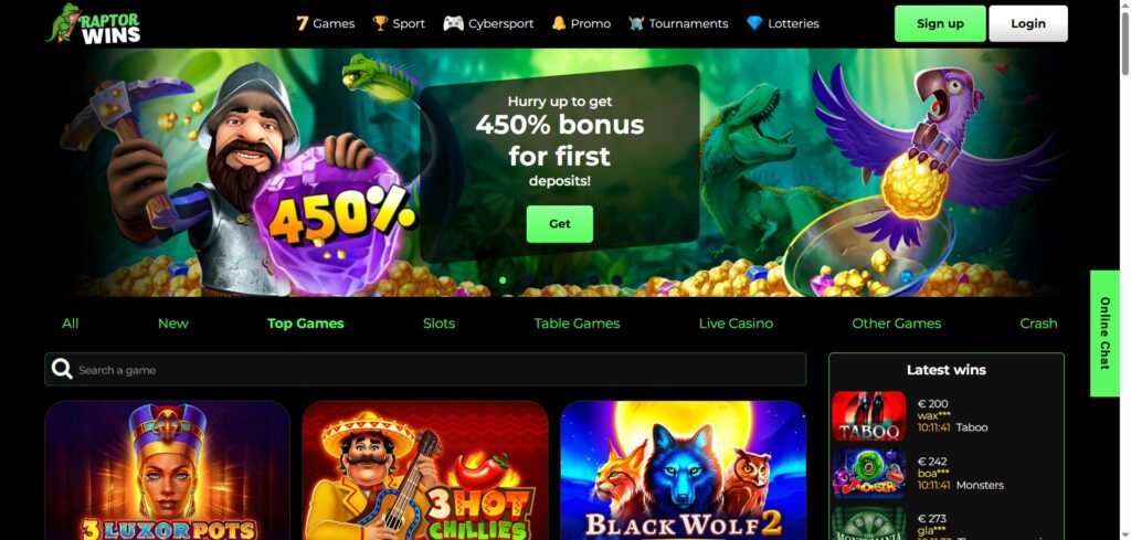 Raptor Wins Home Page