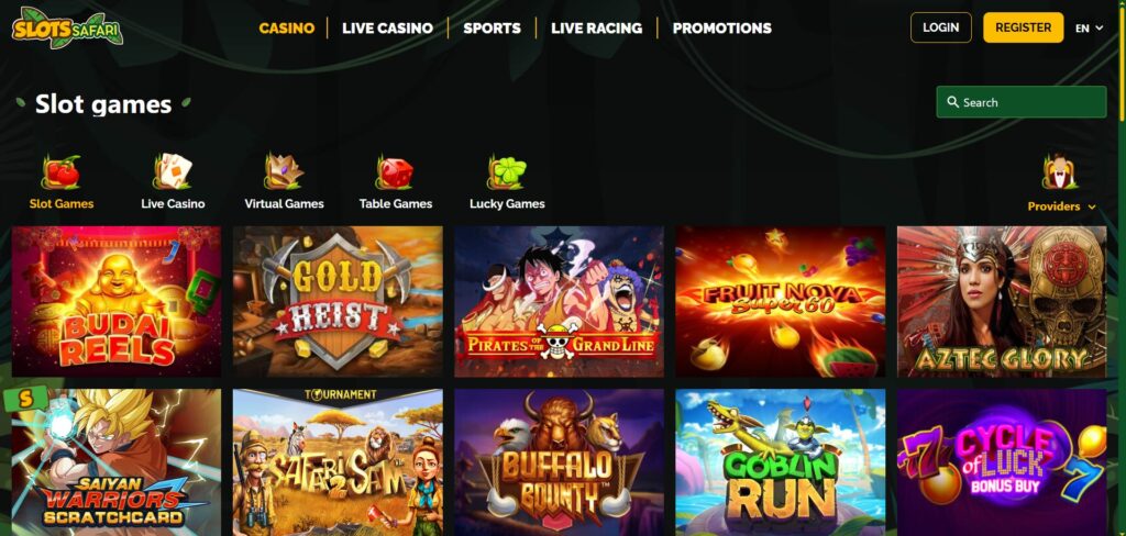 Slots Safari Games Page