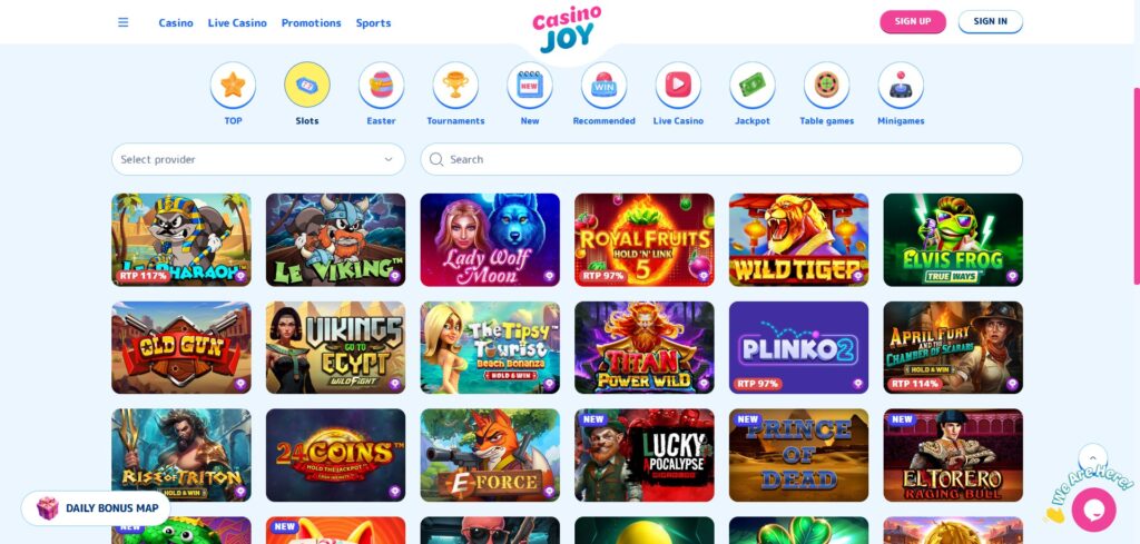 Explore Games on Casinojoy Casino