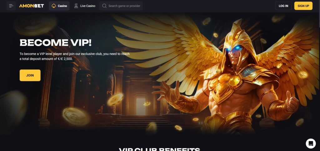 Explore Vip program at Amonbet Casino