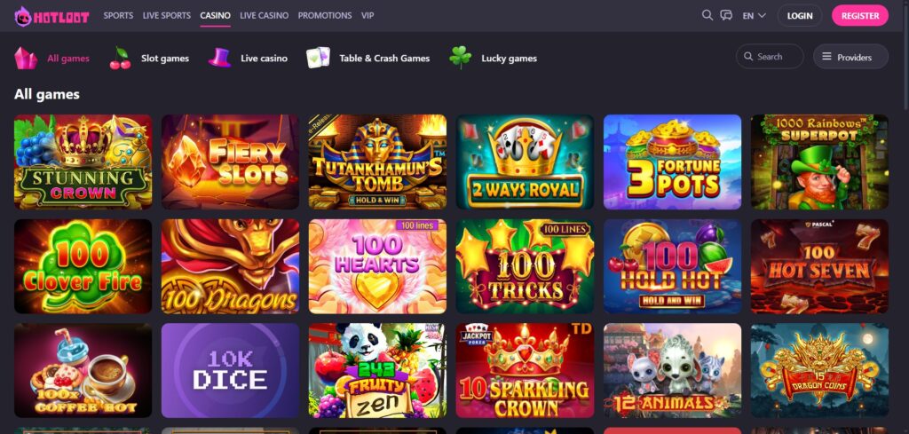 Explore HotLoot Casino slot games